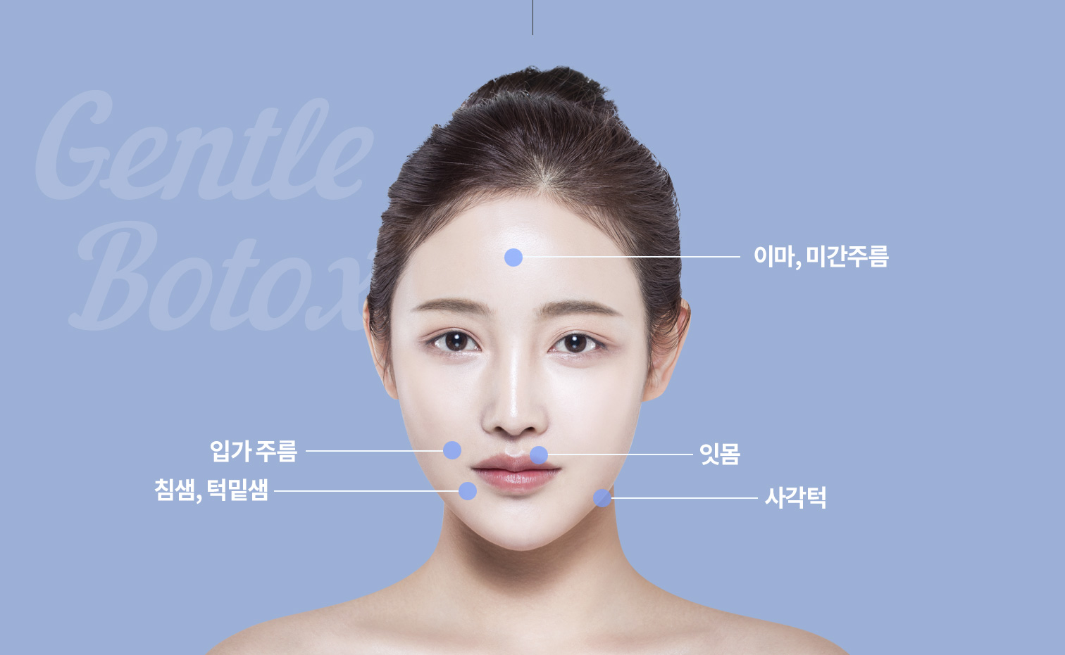 이마, 미간주름 / 입가 주름 / 잇몸 / 침색, 턱밑샘 / 사각턱